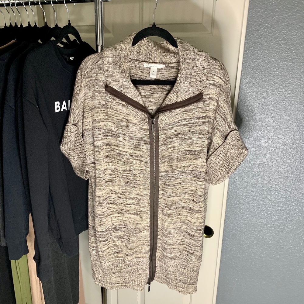 KENNETH COLE Zip-Up Sweater MEDIUM